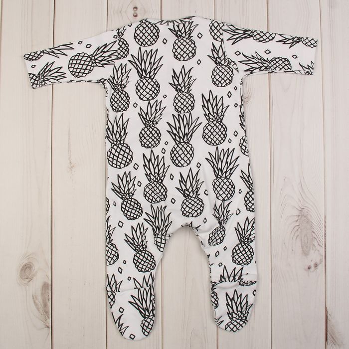 Комбинезон, рост 74 см, цвет белый, принт ананас B 04.40.04 _М