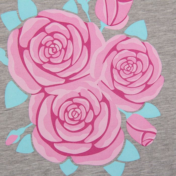 Боди для девочки, рост 74 см, цвет серый, принт розы G 04.41.04 _М