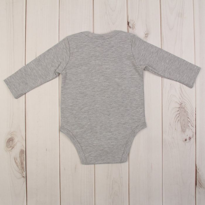 Боди для девочки, рост 74 см, цвет серый, принт розы G 04.41.04 _М