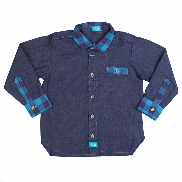 Рубашка для мальчика, рост 92 см, цвет синий B 04.11.03 _М
