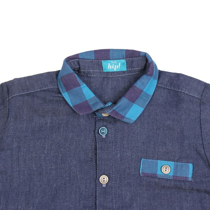 Рубашка для мальчика, рост 92 см, цвет синий B 04.11.03 _М