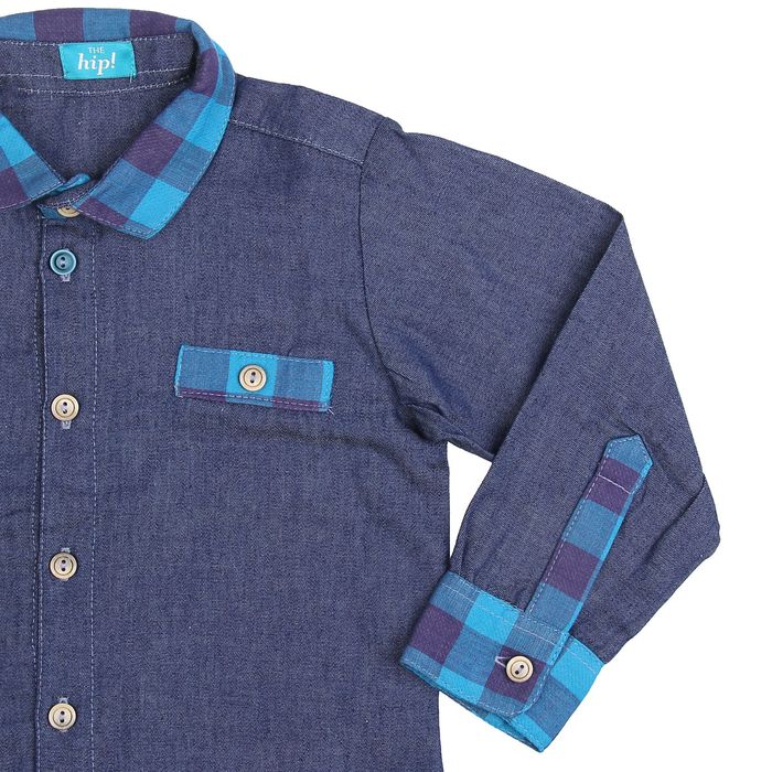 Рубашка для мальчика, рост 92 см, цвет синий B 04.11.03 _М