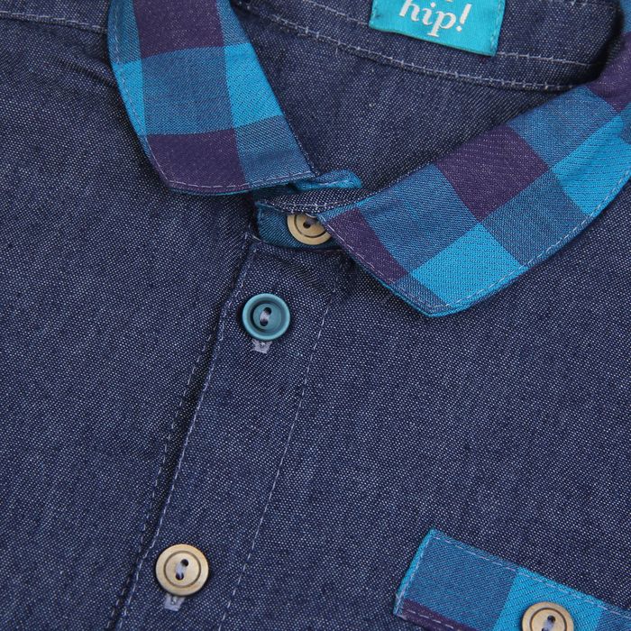 Рубашка для мальчика, рост 92 см, цвет синий B 04.11.03 _М