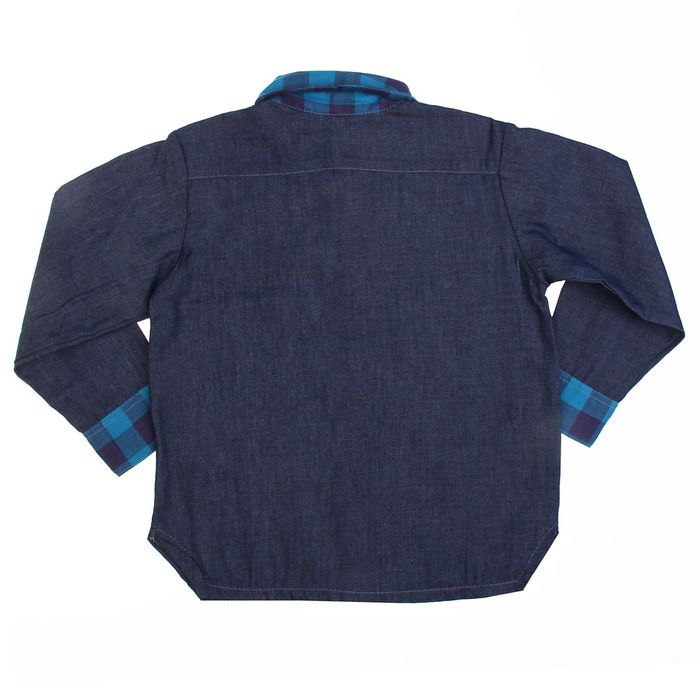 Рубашка для мальчика, рост 92 см, цвет синий B 04.11.03 _М