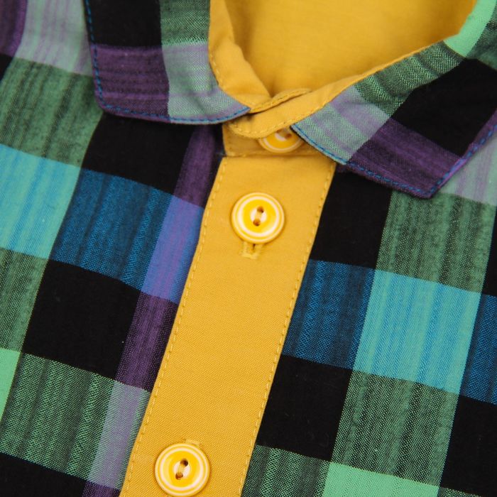 Рубашка для мальчика, рост 92 см, цвет синий/жёлтый B 04.11.02 _М