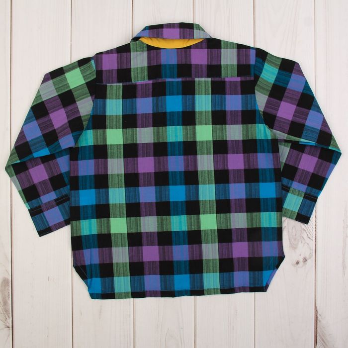 Рубашка для мальчика, рост 98 см, цвет синий/жёлтый B 04.11.02 _М