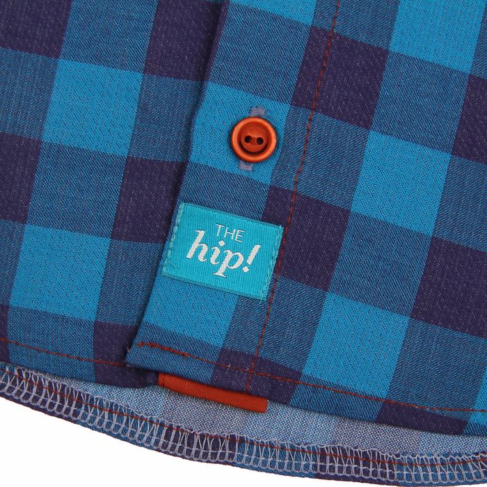 Рубашка для мальчика, рост 86 см, цвет синий/кирпичный B 02.11.01 _М