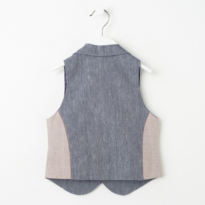 Жилет для мальчика, рост 104 см, цвет серый B 01.14.01
