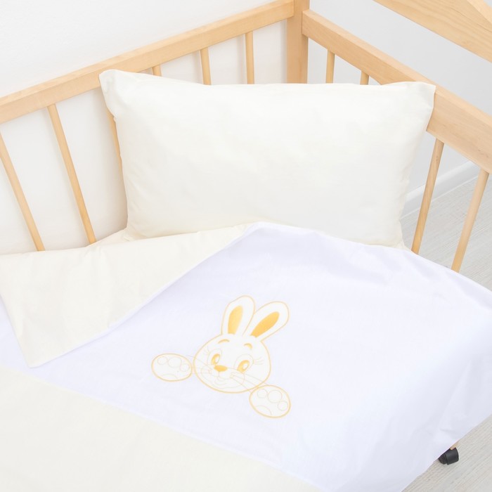 Детское постельное бельё "Зайка", цвет бежевый 33382