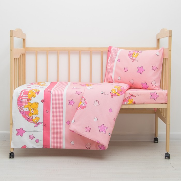 Детское постельное бельё "Баю-бай", цвет розовый 33372