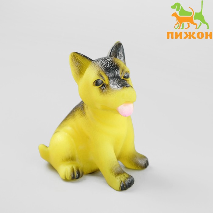 Игрушка пищащая "Маленький друг", овчарка, 9 см, микс цветов