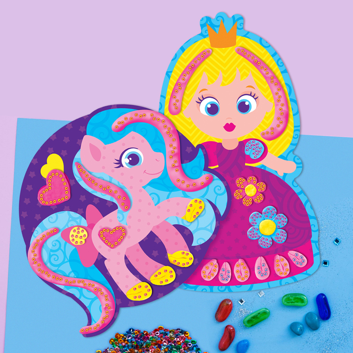 Аппликация бисером "Замок принцессы!" + блёстки