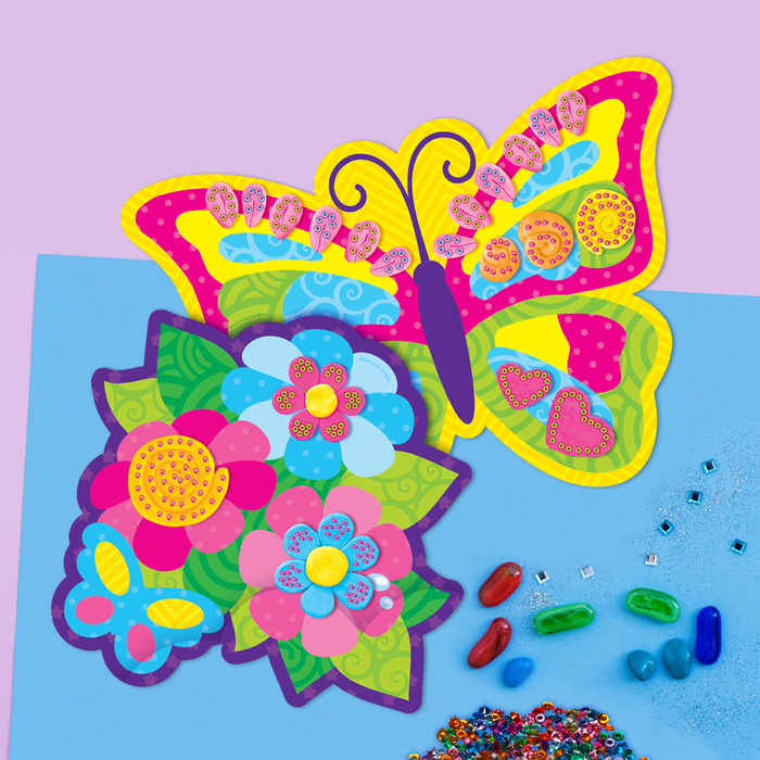 Аппликация бисером "Хорошее настроение!" + блёстки