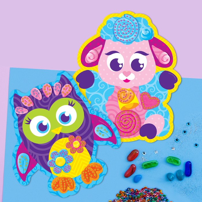 Аппликация бисером "Лучшие друзья!" + блёстки