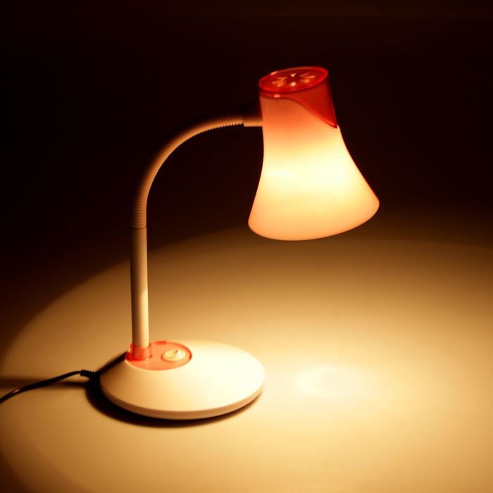 Лампа настольная Е27 25Вт 220В "Рупор" розовая 45х16х16 см