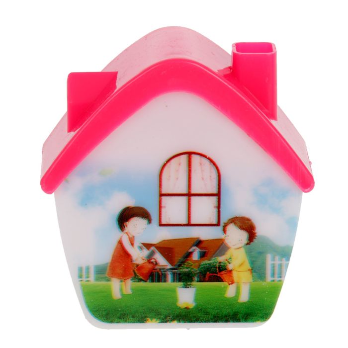 Ночник 4 диода "Домик" 220V МИКС 7,5х7х3,5 см