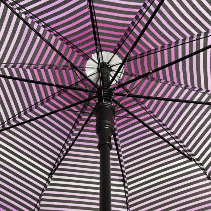 Зонт-трость "Полоска", полуавтоматический, R=56см, цвет фиолетовый