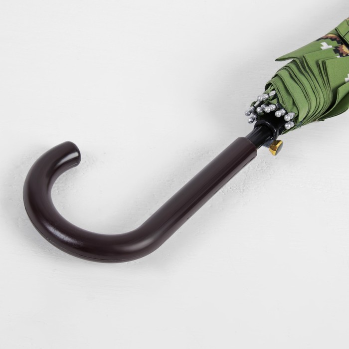 Зонт-трость "Ромбы", полуавтоматический, R=56см, цвет зелёный