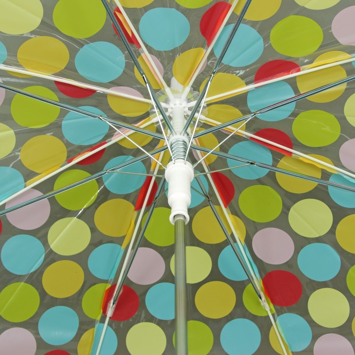 Зонт-трость "Круги", полуавтоматический, R=57см, цвет жёлтый