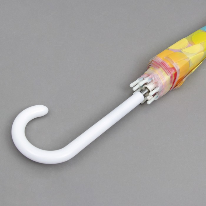 Зонт-трость "Круги", полуавтоматический, R=57см, цвет жёлтый