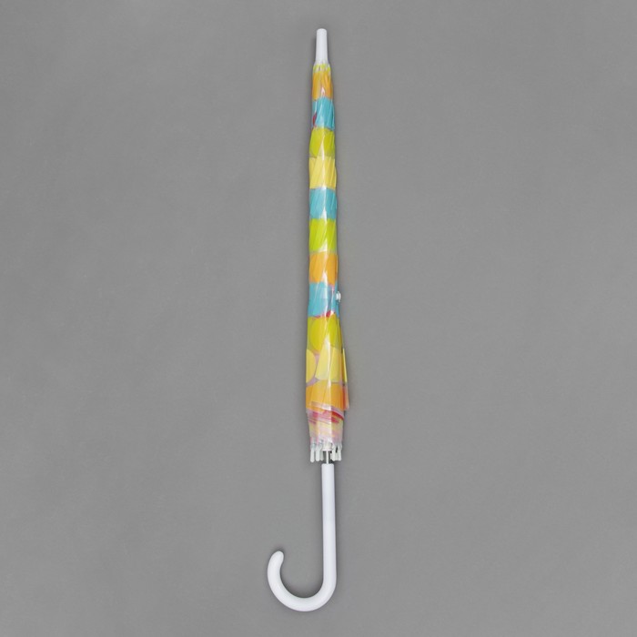 Зонт-трость "Круги", полуавтоматический, R=57см, цвет жёлтый