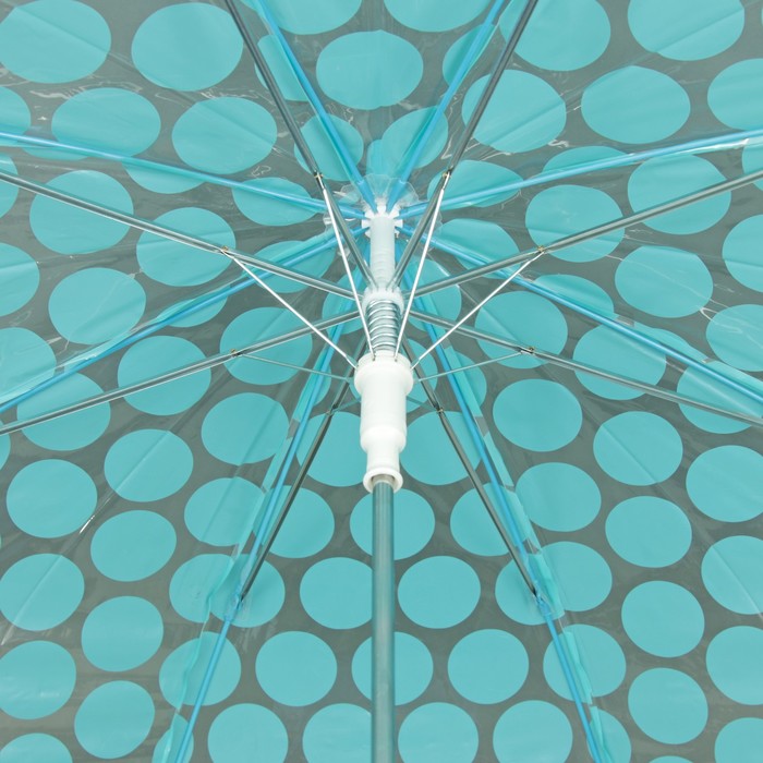 Зонт-трость "Круги", полуавтоматический, R=57см, цвет голубой