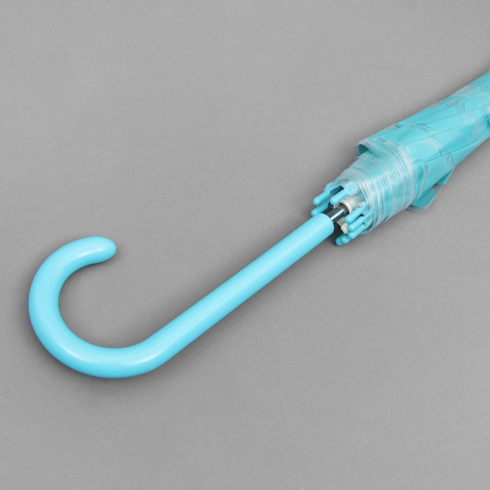 Зонт-трость "Круги", полуавтоматический, R=57см, цвет голубой