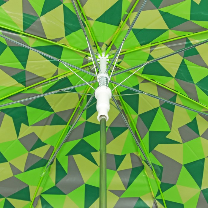 Зонт-трость "Капли", полуавтоматический, R=57см, цвет зелёный