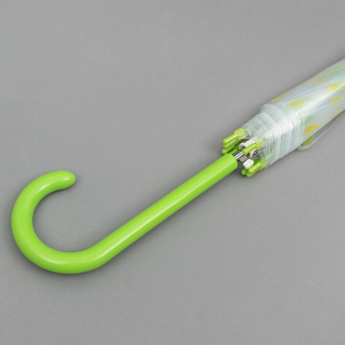 Зонт-трость "Капли", полуавтоматический, R=57см, цвет зелёный