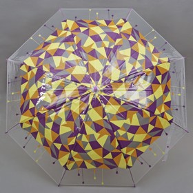 

Зонт - трость полуавтоматический «Капли», 8 спиц, R = 57 см, цвет жёлтый/фиолетовый