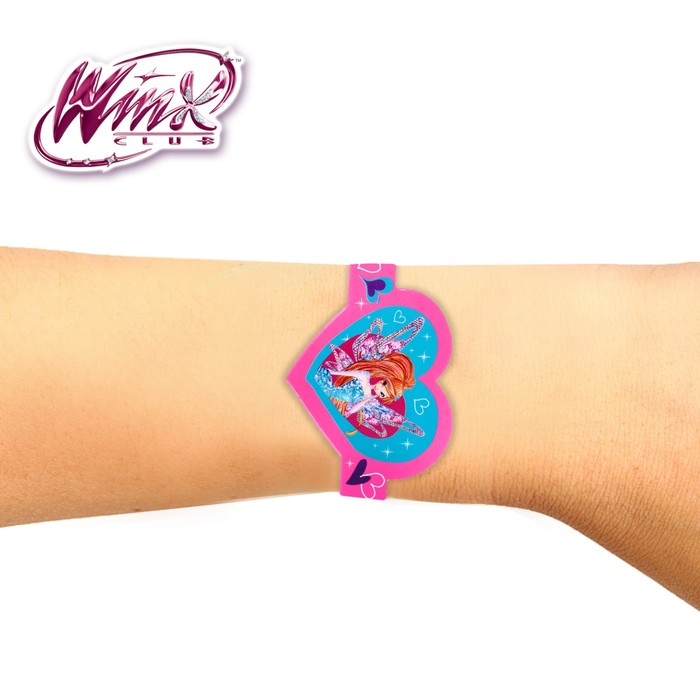 Браслет для праздника (набор 10 шт) "С Днем Рождения", сердечки, феи ВИНКС: Блум