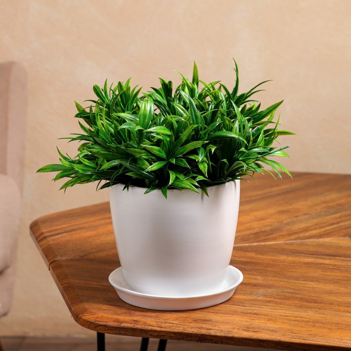 Цветочный горшок "Осень" 2,0 л глянец белый лак