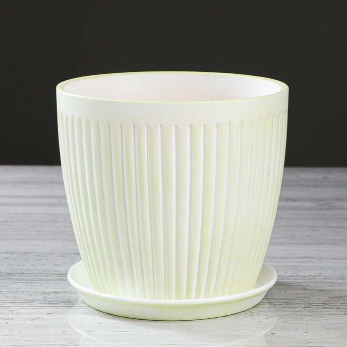 Кашпо "Осень" вертикаль, фисташка, 3 л