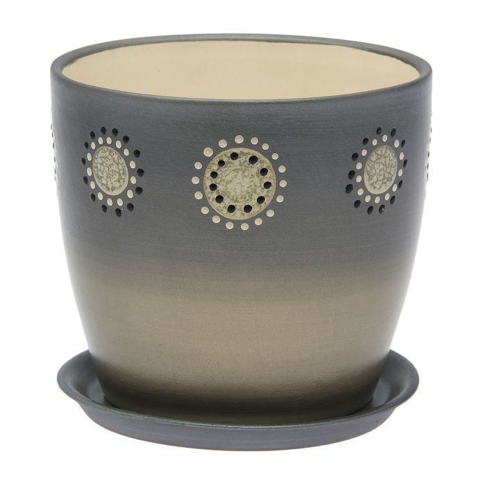 Кашпо "Осень" художественная дорисовка, на серебре, 3 л