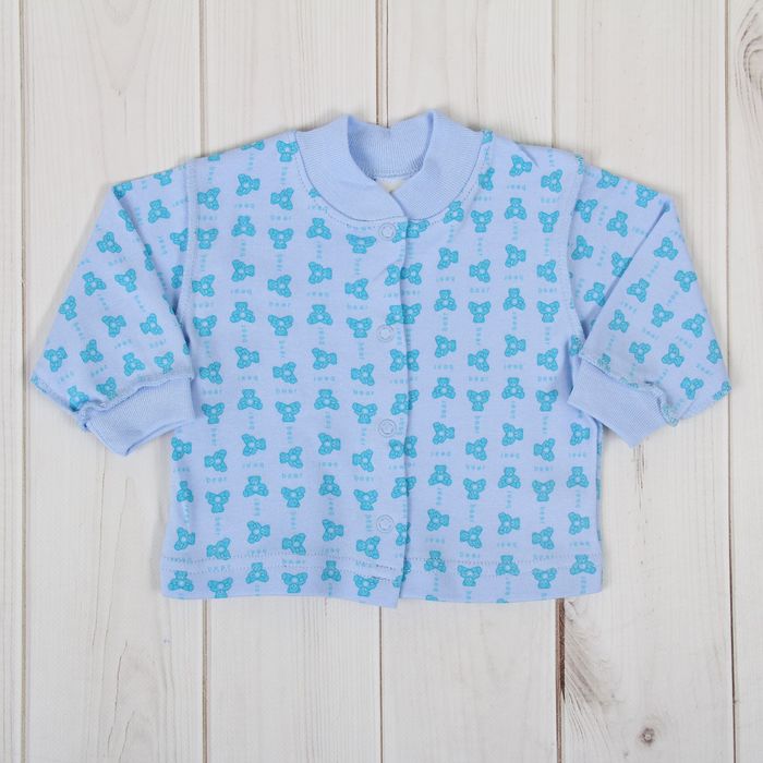 Кофточка на кнопках, рост 68 см, цвет голубой 0502ИПг68_М