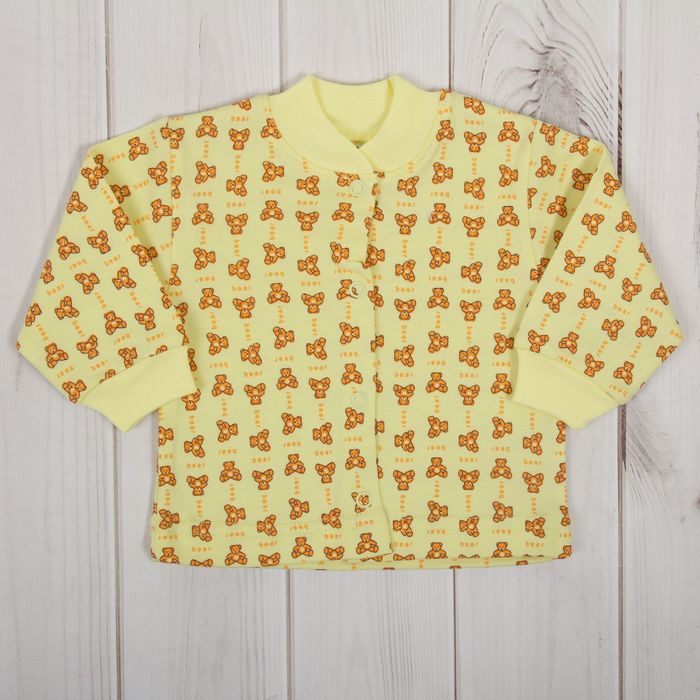 Кофточка на кнопках, рост 80 см, цвет жёлтый 0502ИПж80_М