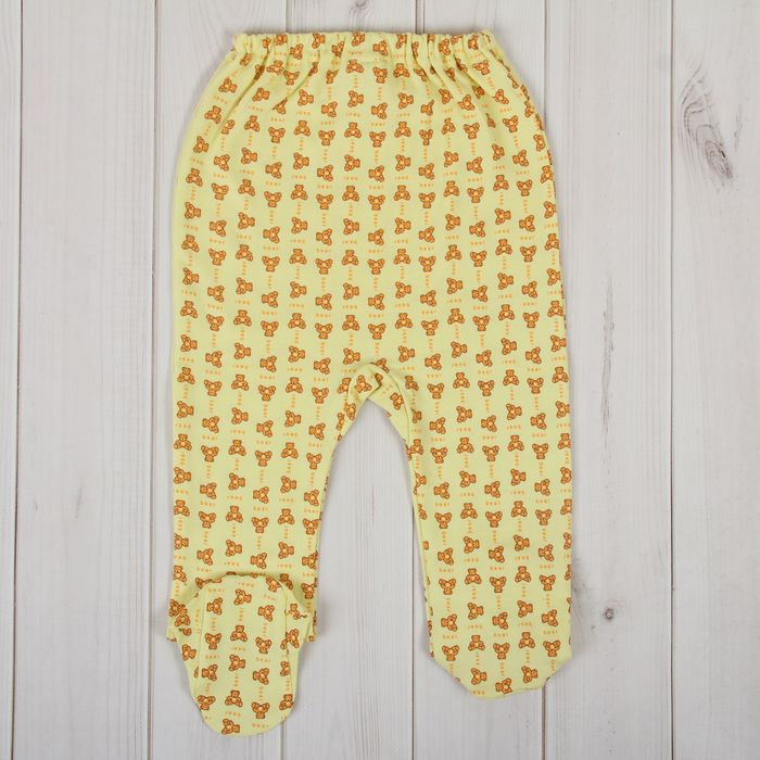 Ползунки, рост 62 см, цвет жёлтый 0301ИПж62_М