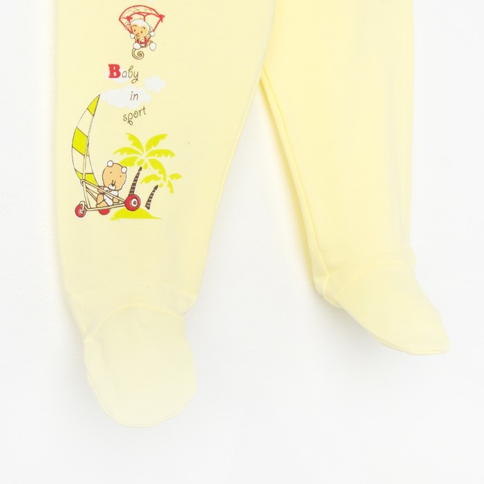 Ползунки, рост 80 см, цвет жёлтый №6ж80_М