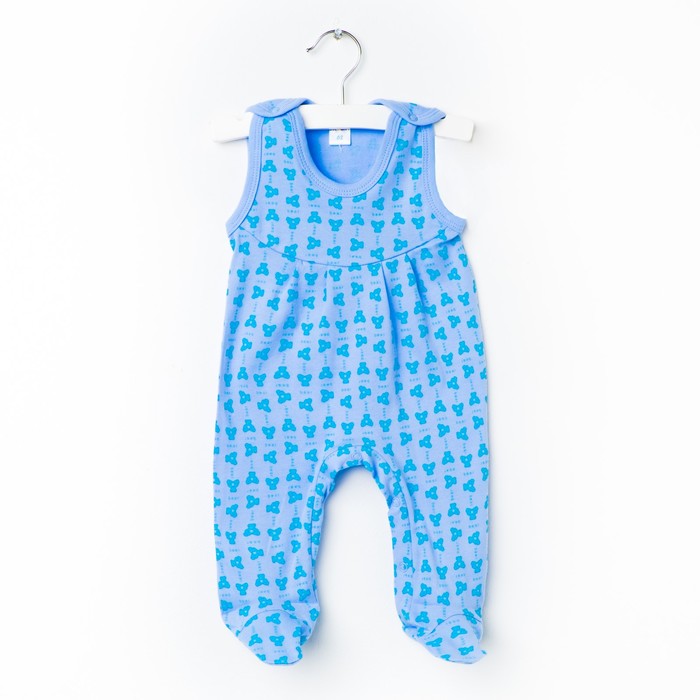 Полукомбинезон детский, рост 86 см, цвет голубой 0303ИПг86_М