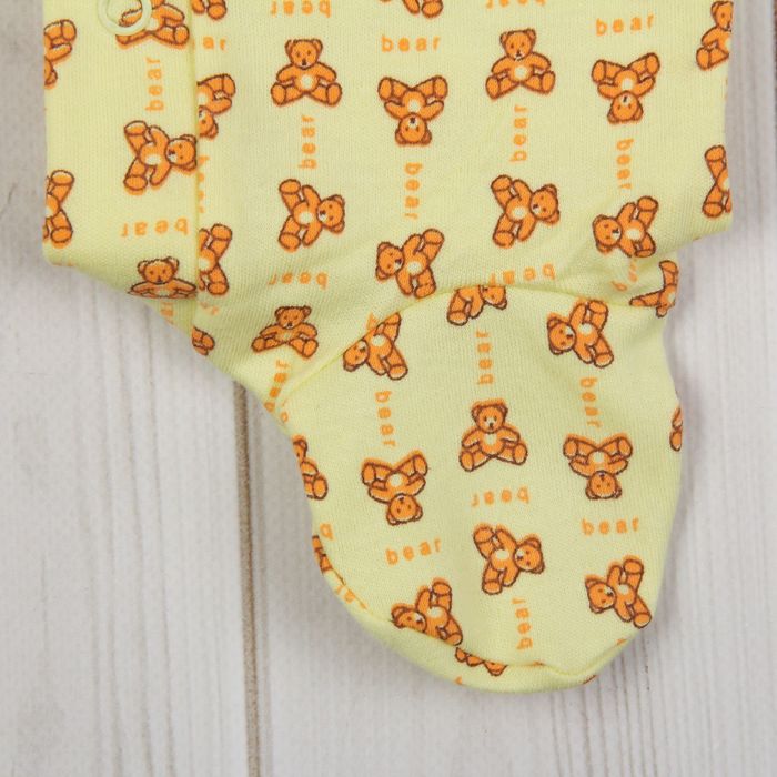 Полукомбинезон детский, рост 68 см, цвет жёлтый 0303ИПж68_М