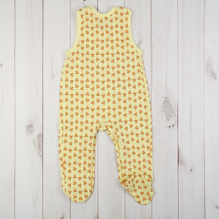 Полукомбинезон детский, рост 68 см, цвет жёлтый 0303ИПж68_М
