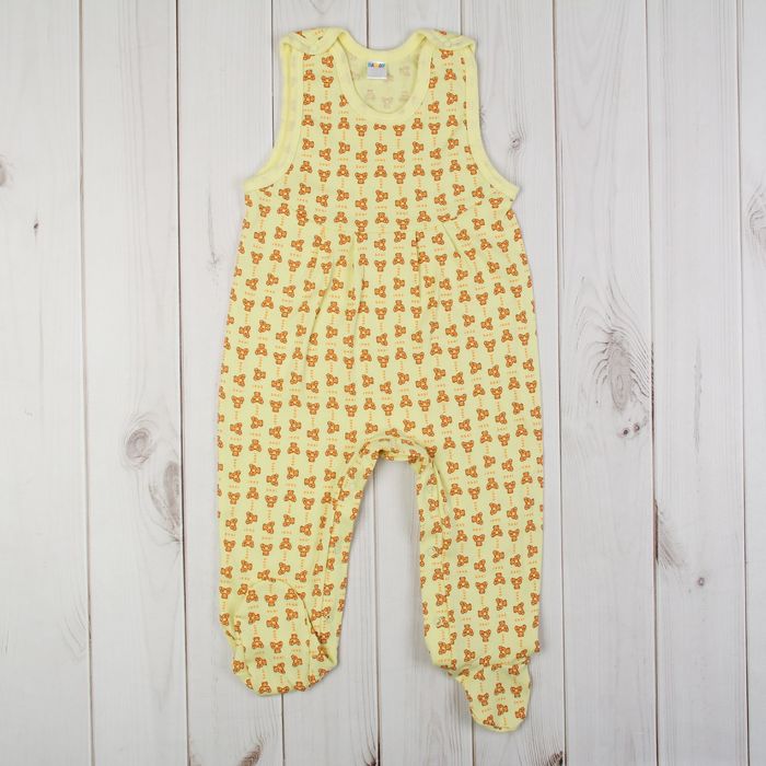 Полукомбинезон детский, рост 80 см, цвет жёлтый 0303ИПж80_М