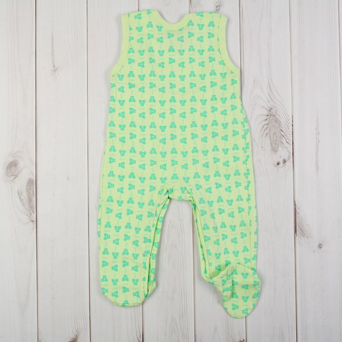 Полукомбинезон детский, рост 86 см, цвет салатовый 0303ИПс86_М