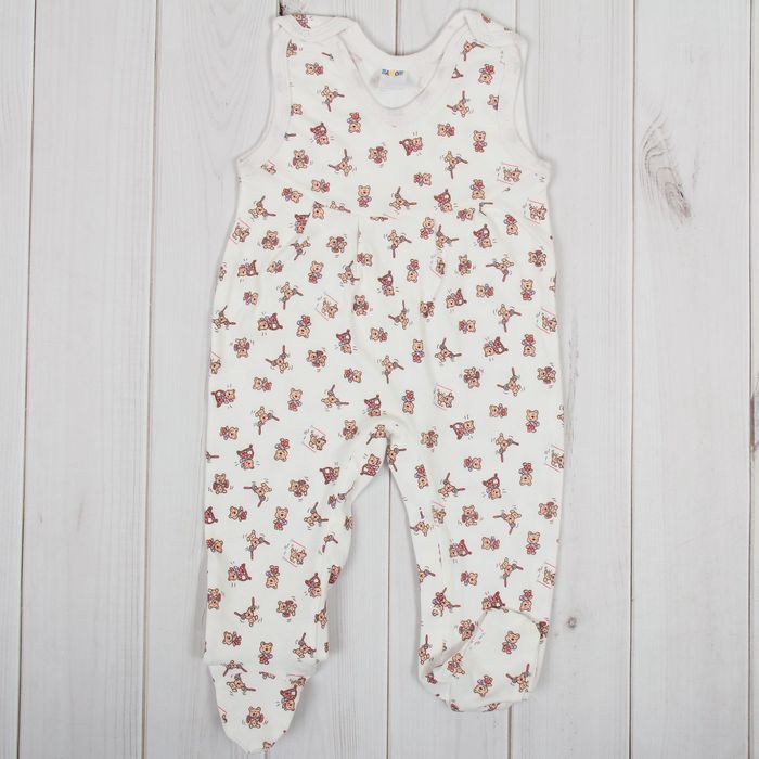 Полукомбинезон детский, рост 62 см, цвет экрю 0303ИПэ62_М