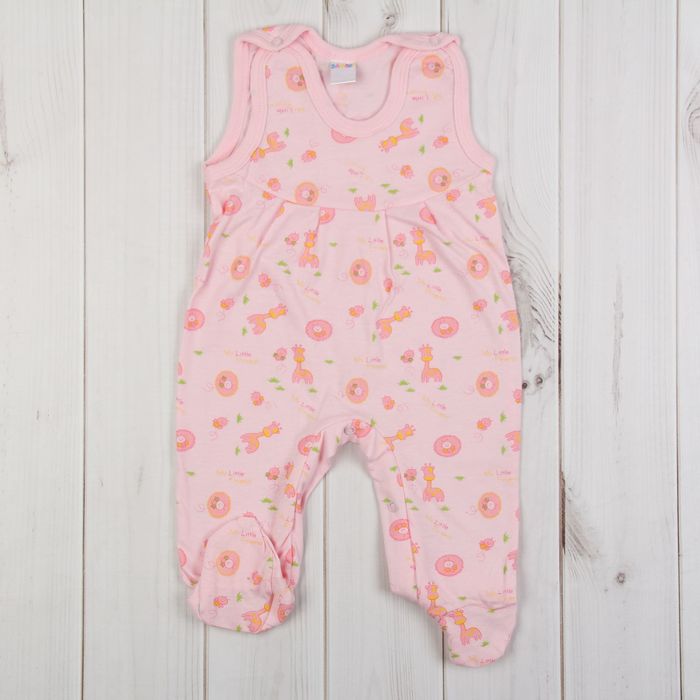 Полукомбинезон детский, рост 86 см, цвет розовый 0303Кр86_М