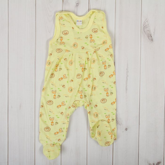 Полукомбинезон детский, рост 86 см, цвет жёлтый 0303Кж86_М