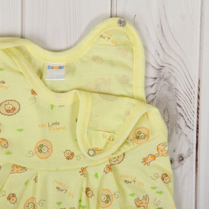 Полукомбинезон детский, рост 86 см, цвет жёлтый 0303Кж86_М