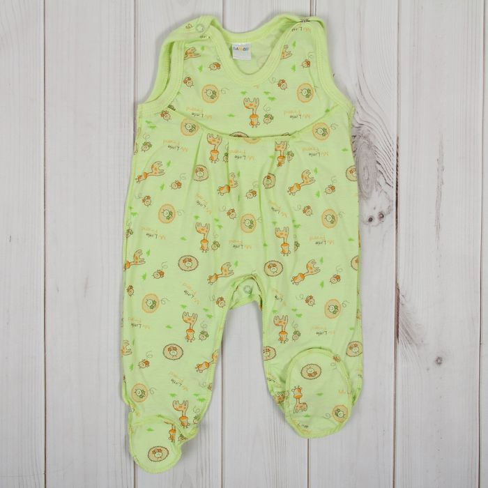 Полукомбинезон детский, рост 68 см, цвет салатовый 0303Кс68_М