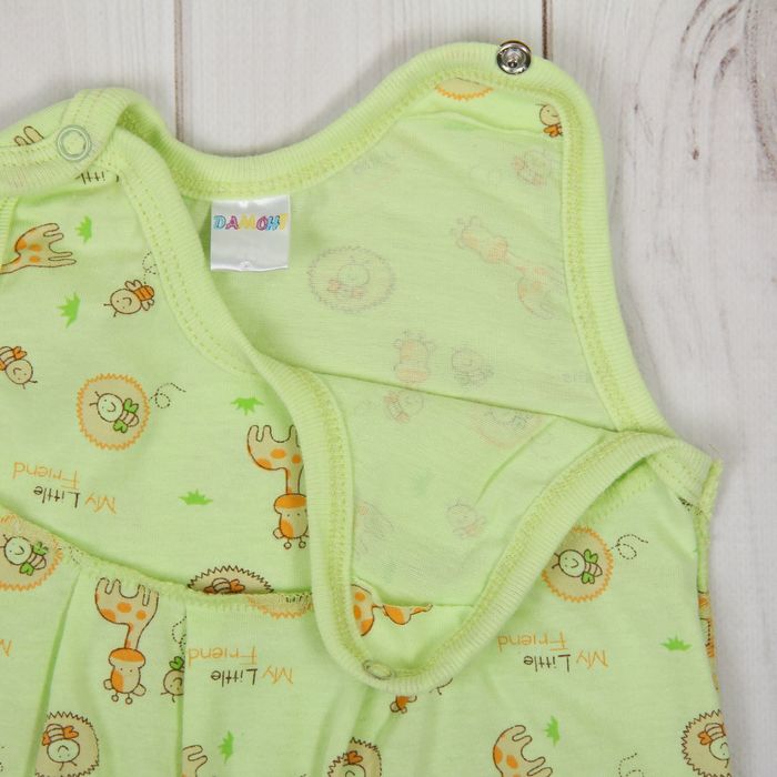 Полукомбинезон детский, рост 68 см, цвет салатовый 0303Кс68_М