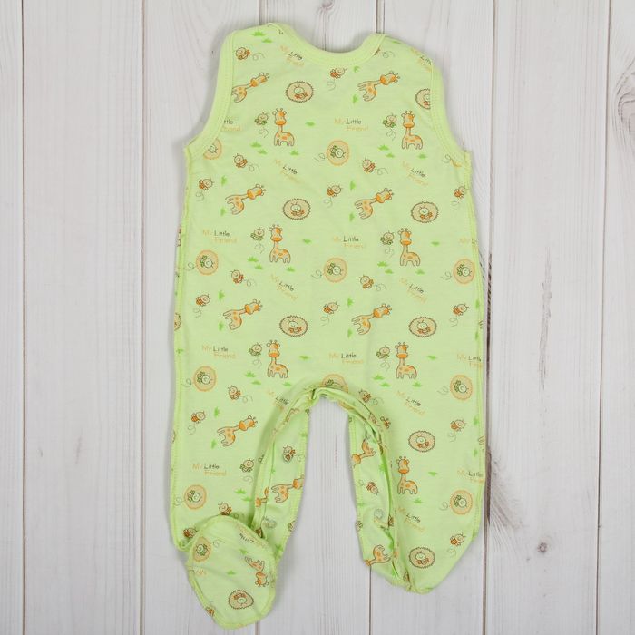 Полукомбинезон детский, рост 68 см, цвет салатовый 0303Кс68_М